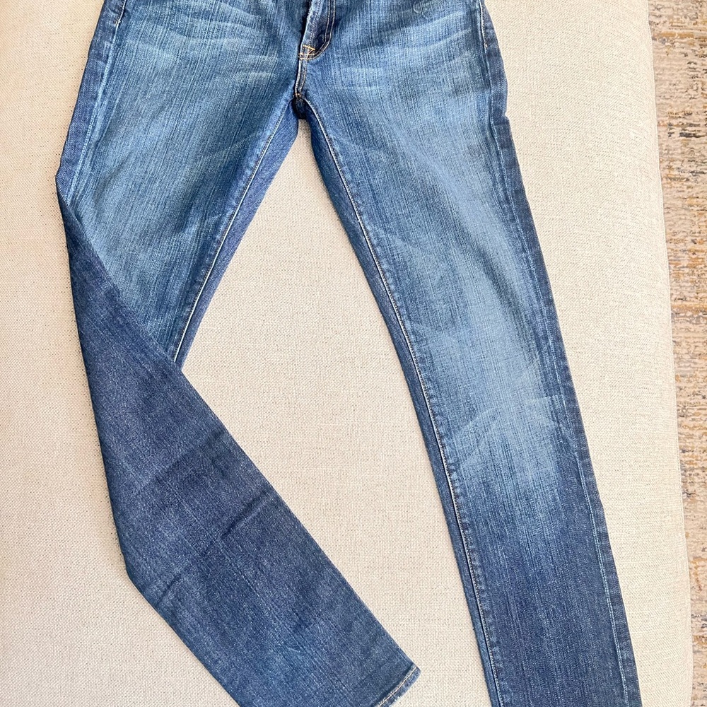 7 For All Mankind Blue Skinny Jeans